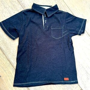 7 for All Mankind grey collared short sleeve polo shirt